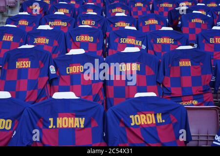 Barcelona, Spain. 30th June, 2020. Spanish La Liga soccer match FC