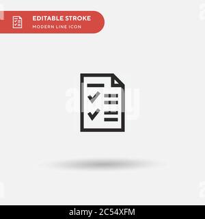Brief Simple vector icon. Illustration symbol design template for web mobile UI element. Perfect color modern pictogram on editable stroke. Brief icons for your business project Stock Vector