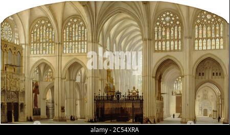 Interior de la catedral de Toledo Stock Photo