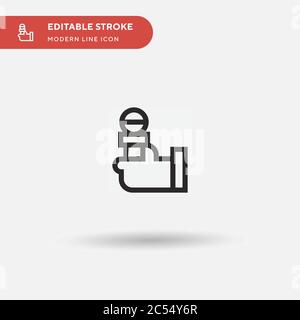 Host Simple vector icon. Illustration symbol design template for web mobile UI element. Perfect color modern pictogram on editable stroke. Host icons for your business project Stock Vector