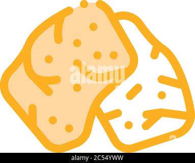 soy meat icon vector outline illustration Stock Vector