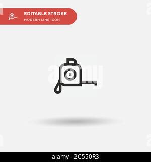 Measuring Tape Simple vector icon. Illustration symbol design template for web mobile UI element. Perfect color modern pictogram on editable stroke. Measuring Tape icons for your business project Stock Vector