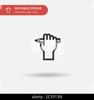 Draw Simple vector icon. Illustration symbol design template for web mobile UI element. Perfect color modern pictogram on editable stroke. Draw icons for your business project Stock Vector