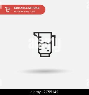 Measuring Cup Simple vector icon. Illustration symbol design template for web mobile UI element. Perfect color modern pictogram on editable stroke. Measuring Cup icons for your business project Stock Vector