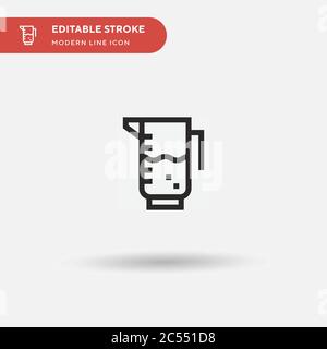Measuring Cup Simple vector icon. Illustration symbol design template for web mobile UI element. Perfect color modern pictogram on editable stroke. Measuring Cup icons for your business project Stock Vector