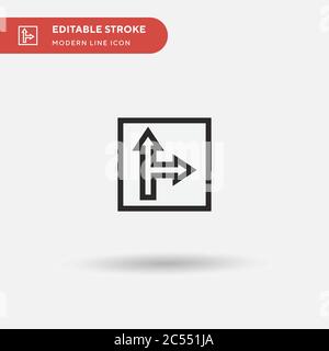 Straight Simple vector icon. Illustration symbol design template for web mobile UI element. Perfect color modern pictogram on editable stroke. Straight icons for your business project Stock Vector
