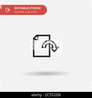 Restore Simple vector icon. Illustration symbol design template for web mobile UI element. Perfect color modern pictogram on editable stroke. Restore icons for your business project Stock Vector