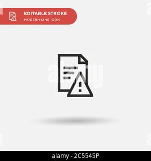 Corrupted File Simple vector icon. Illustration symbol design template for web mobile UI element. Perfect color modern pictogram on editable stroke. Corrupted File icons for your business project Stock Vector
