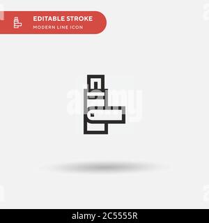 Usb Simple vector icon. Illustration symbol design template for web mobile UI element. Perfect color modern pictogram on editable stroke. Usb icons for your business project Stock Vector