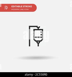 Dropper Simple vector icon. Illustration symbol design template for web mobile UI element. Perfect color modern pictogram on editable stroke. Dropper icons for your business project Stock Vector