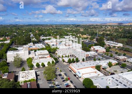 Aerial view above downtown Oroville, California Stock Photo - Alamy