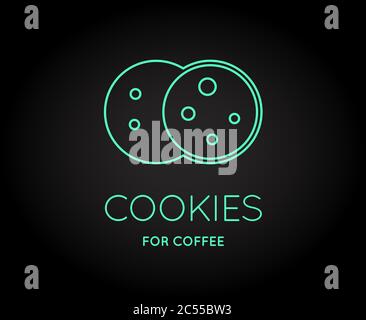Vector Coffee Accessories Icon with Letter Sign can be used as Logotype Stock Vector