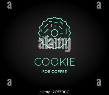 Vector Coffee Accessories Icon with Letter Sign can be used as Logotype Stock Vector