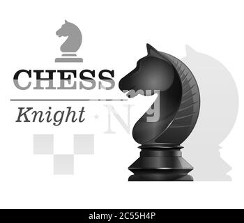 Chess piece 3D realistic icon. Smart board game elements. Chess