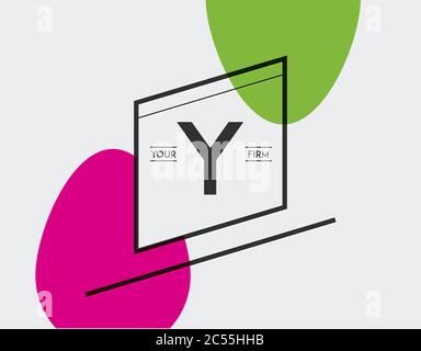Minimal Geometric Lined Template for Hipster Identity in Vector Stock Vector