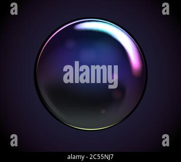 Vector Rainbow Water Bubbles. Transparent Isolated Realistic Design Elements. Can be used with any Background. Stock Vector