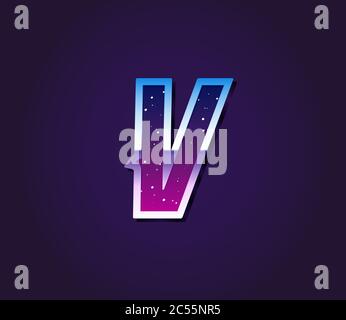 80s Style Retro Sci-Fi Universe Font Vector Stock Vector