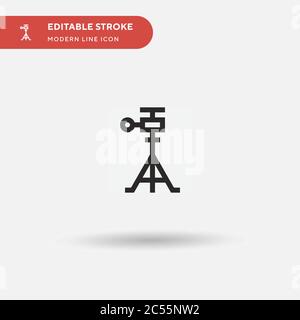 Tripod Simple vector icon. Illustration symbol design template for web mobile UI element. Perfect color modern pictogram on editable stroke. Tripod icons for your business project Stock Vector