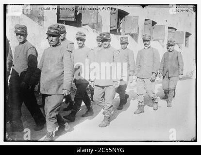 Italian prisoners, Schloss Laibach, Austria Stock Photo