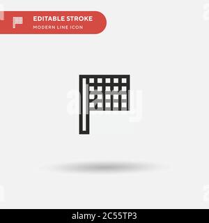 Flag Simple vector icon. Illustration symbol design template for web mobile UI element. Perfect color modern pictogram on editable stroke. Flag icons for your business project Stock Vector