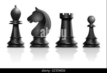 Two chess pieces - pawns made from lacquered wood Vector Image