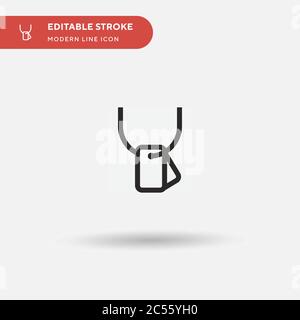 Identification Simple vector icon. Illustration symbol design template for web mobile UI element. Perfect color modern pictogram on editable stroke. Identification icons for your business project Stock Vector