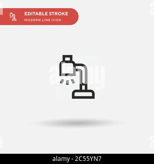 Desk Lamp Simple vector icon. Illustration symbol design template for web mobile UI element. Perfect color modern pictogram on editable stroke. Desk Lamp icons for your business project Stock Vector