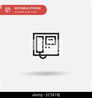 Video Simple vector icon. Illustration symbol design template for web mobile UI element. Perfect color modern pictogram on editable stroke. Video icons for your business project Stock Vector