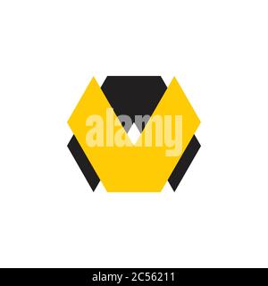 linked colorful arrow logo vector letter av Stock Vector