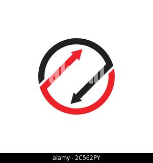 linked arrow geometric exchange logo vector Stock Vector Image & Art ...