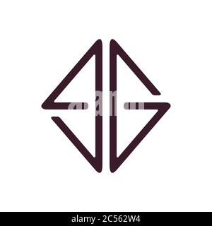 letter eg abstract square logo vector Stock Vector