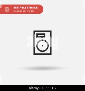 Hard Drive Simple vector icon. Illustration symbol design template for web mobile UI element. Perfect color modern pictogram on editable stroke. Hard Drive icons for your business project Stock Vector