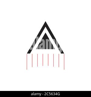 triangle arrow movement design logo vector Stock Vector