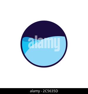 3d water motion in bowl symbol logo vector Stock Vector