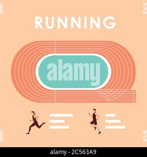 men avatars running and track design, Marathon athlete training and ...