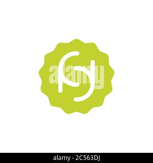 abstract simple letter c s lines art logo vector Stock Vector