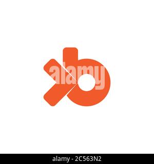 letter b arrow motion simple target symbol geometric design vector Stock Vector