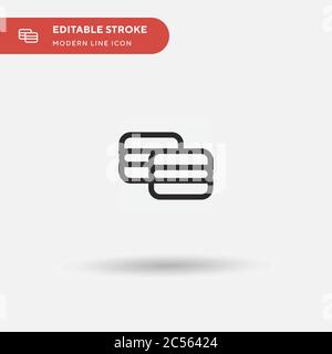 Macarons Simple vector icon. Illustration symbol design template for web mobile UI element. Perfect color modern pictogram on editable stroke. Macarons icons for your business project Stock Vector