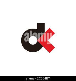 abstract letter dk simple arrow colorful design symbol vector Stock Vector