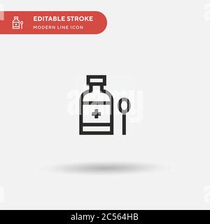 Syrup Simple vector icon. Illustration symbol design template for web mobile UI element. Perfect color modern pictogram on editable stroke. Syrup icons for your business project Stock Vector