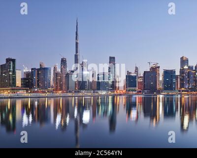 Skyscraper, Business Bay, Burj Khalifa, Dubai, United Arab Emirates Stock Photo
