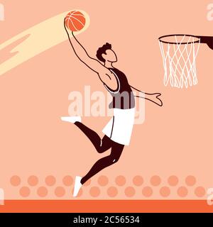 Player Man With Ball Design, Basketball Sport Hobby Competition Game  Training Equipment Tournement And Play Theme Vector Illustration Royalty  Free SVG, Cliparts, Vectors, and Stock Illustration. Image 150945490.