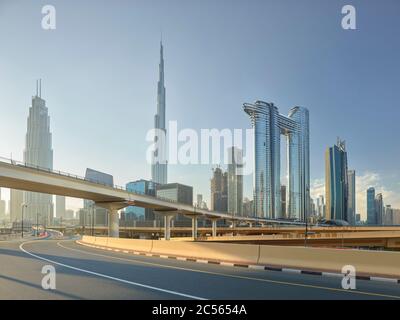 Burj Khalifa, Address Sky View Hotel, Dubai, United Arab Emirates Stock Photo