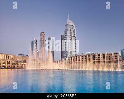 The Address, Downtown Dubai, Burj Lake, Dubai, United Arab Emirates Stock Photo