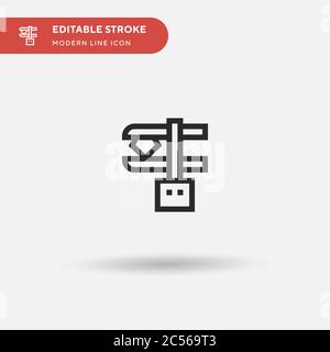 Measurer Simple vector icon. Illustration symbol design template for web mobile UI element. Perfect color modern pictogram on editable stroke. Measurer icons for your business project Stock Vector