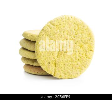Indian pita bread isolated on white background. Stock Photo