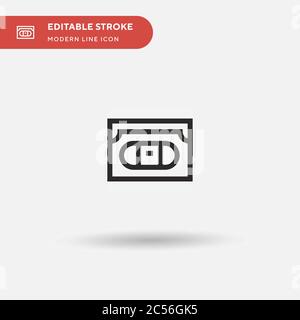 Vhs Simple vector icon. Illustration symbol design template for web mobile UI element. Perfect color modern pictogram on editable stroke. Vhs icons for your business project Stock Vector
