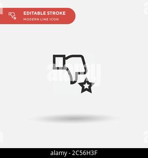 Dislike Simple vector icon. Illustration symbol design template for web mobile UI element. Perfect color modern pictogram on editable stroke. Dislike icons for your business project Stock Vector