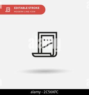 Poster Design Simple vector icon. Illustration symbol design template for web mobile UI element. Perfect color modern pictogram on editable stroke. Poster Design icons for your business project Stock Vector