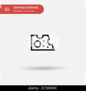 Blue Cheese Simple vector icon. Illustration symbol design template for web mobile UI element. Perfect color modern pictogram on editable stroke. Blue Cheese icons for your business project Stock Vector